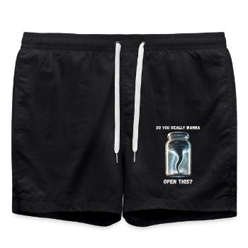 Tornade. Êtes-vous sûr de vouloir l’ouvrir ? - Short de bain - noir - Devant - AI Model Male 185 light (185cm)