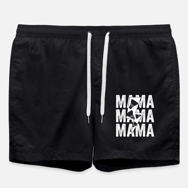 Badminton Mom Mom Badminton - Swim Trunks - black