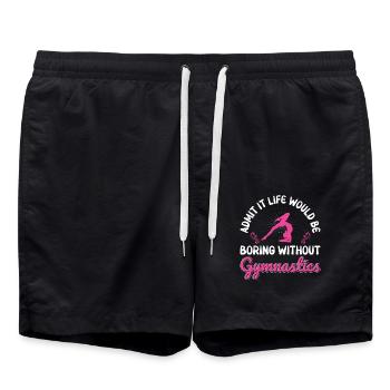 Gymnastik Training Fitness Gym - Badeshorts - Schwarz - Vorne - AI Model Male 185 light (185cm)
