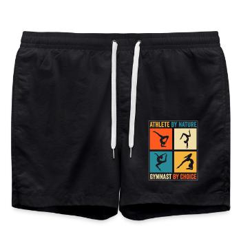 Gymnastik Training Fitness Gym - Badeshorts - Schwarz - Vorne - AI Model Male 185 light (185cm)
