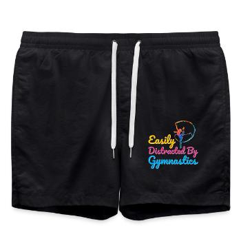 Gymnastik Training Fitness Gym - Badeshorts - Schwarz - Vorne - AI Model Male 185 light (185cm)