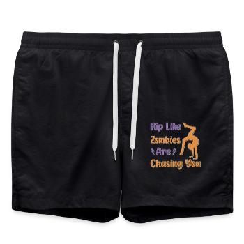 Gymnastik Training Fitness Gym - Badeshorts - Schwarz - Vorne - AI Model Male 185 light (185cm)