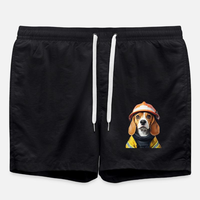 Beagle - Badeshorts - Schwarz
