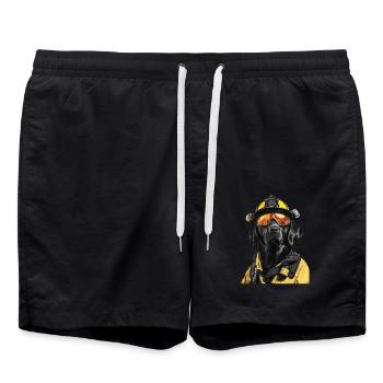 Labrador Retriever - Badeshorts - Schwarz - Vorne - AI Model Male 185 light (185cm)