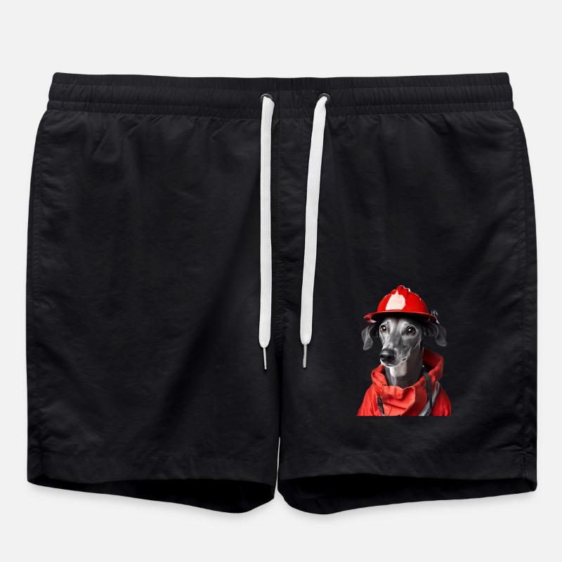 Windhund - Badeshorts - Schwarz