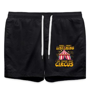 Désolé de ne pas avoir écouté je pensais à Circus - Short de bain - noir - Devant - AI Model Male 185 light (185cm)