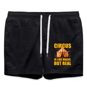 Le cirque est comme la magie mais réel - Short de bain - noir - Devant - AI Model Male 185 light (185cm)