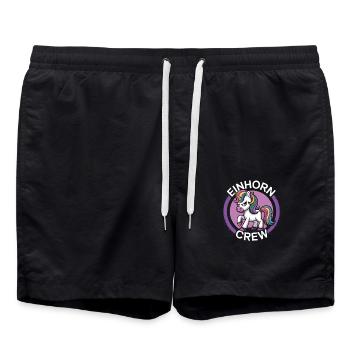 Unicorn crew - Swim Trunks - black - Front - AI Model Male 185 light (185cm)