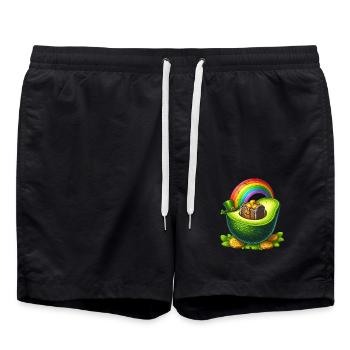 Avocado St. Patrick's Day - Swim Trunks - black - Front - AI Model Male 185 light (185cm)