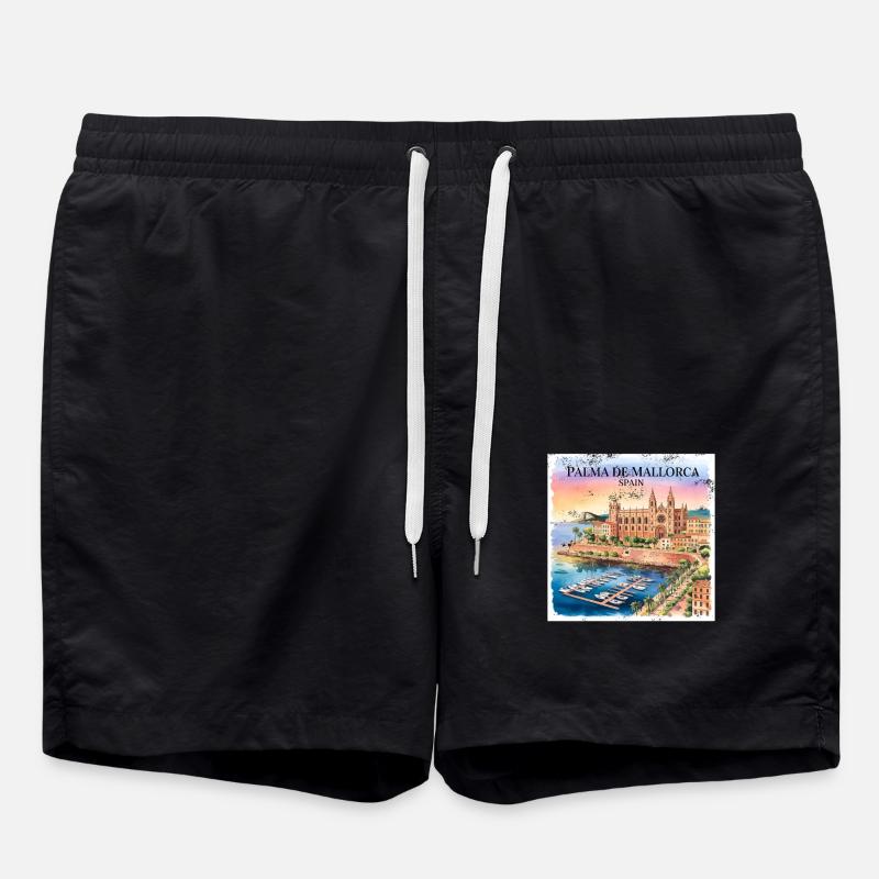 Palma de Mallorca - Swim Trunks - black