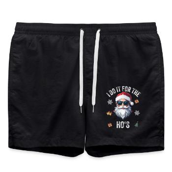 weihnachten aller Zeichenfläche 1 Kopie - Badeshorts - Schwarz - Vorne - AI Model Male 185 light (185cm)