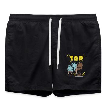 TAP Steps Rhythm Dynamics for Dance Enthusiasts - Swim Trunks - black - Front - AI Model Male 185 light (185cm)