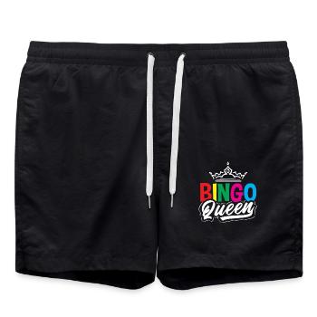 Couronne de reine de bingo pour les joueurs de bingo - Short de bain - noir - Devant - AI Model Male 185 light (185cm)