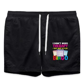 Bingo Spieler Keine Therapie Nur Bingo - Badeshorts - Schwarz - Vorne - AI Model Male 185 light (185cm)