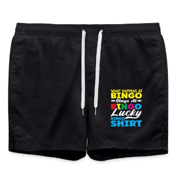 Bingo Spieler Was Bei Bingo Passiert - Badeshorts - Schwarz - Vorne - AI Model Male 185 light (185cm)