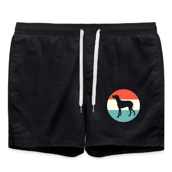 Weimaraner - Badeshorts - Schwarz - Vorne - AI Model Male 185 light (185cm)