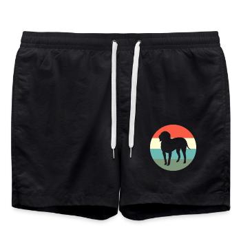 Redbone Coonhound - Swim Trunks - black - Front - AI Model Male 185 light (185cm)