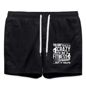 Fitness Trainer Crazy Fitness Trainer - Swim Trunks - black - Front - AI Model Male 185 light (185cm)