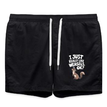 Wiesel - Badeshorts - Schwarz - Vorne - AI Model Male 185 light (185cm)