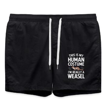 Wiesel - Badeshorts - Schwarz - Vorne - AI Model Male 185 light (185cm)