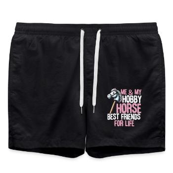 Hobby Horsing Hobby Horse Horse Horse Riding - Swim Trunks - black - Front - AI Model Male 185 light (185cm)