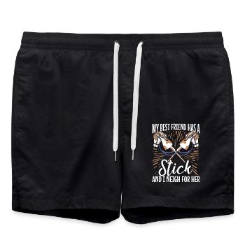 Hobby Horsing Hobby Horse Horse Horse Riding - Swim Trunks - black - Front - AI Model Male 185 light (185cm)