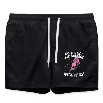 Hobby Horsing Hobby Horse Horse Horse Riding - Swim Trunks - black - Front - AI Model Male 185 light (185cm)