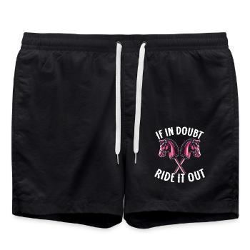 Hobby Horsing Hobby Horse Horse Horse Riding - Swim Trunks - black - Front - AI Model Male 185 light (185cm)