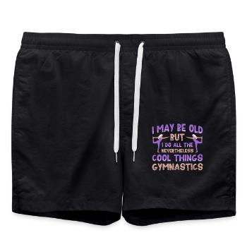 Gymnastik Training Fitness Gym - Badeshorts - Schwarz - Vorne - AI Model Male 185 light (185cm)