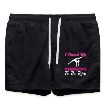 Gymnastik Training Fitness Gym - Badeshorts - Schwarz - Vorne - AI Model Male 185 light (185cm)