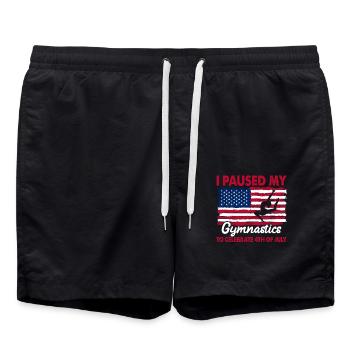 Gymnastik Training Fitness Gym - Badeshorts - Schwarz - Vorne - AI Model Male 185 light (185cm)