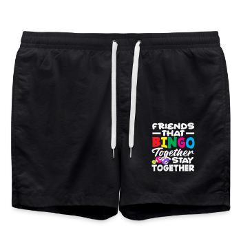 Bingo Players Friends Together Together - Swim Trunks - black - Front - AI Model Male 185 light (185cm)