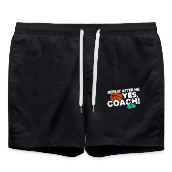 Shut Up Legs You're Fine Motivational Saying for - Swim Trunks - black - Front - AI Model Male 185 light (185cm)
