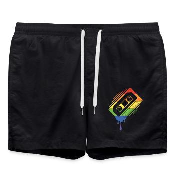 Cassette dégoulinante Pride - Short de bain - noir - Devant - AI Model Male 185 light (185cm)