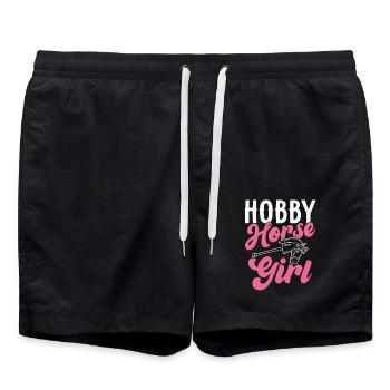 Hobby Horsing Hobby Horse Horse Horse Riding - Swim Trunks - black - Front - AI Model Male 185 light (185cm)