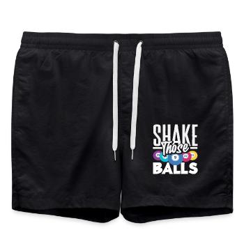 Bingo Spieler Shake Those Balls - Badeshorts - Schwarz - Vorne - AI Model Male 185 light (185cm)