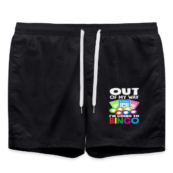 Joueurs de bingo hors du chemin Je vais au bingo - Short de bain - noir - Devant - AI Model Male 185 light (185cm)