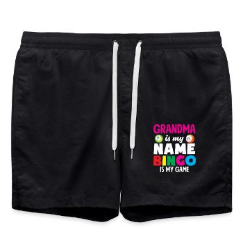 Bingo Spieler Oma Mein Name Mein Spiel - Badeshorts - Schwarz - Vorne - AI Model Male 185 light (185cm)