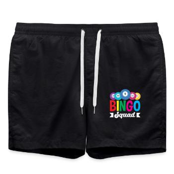 Bingo Squad for Bingo Players - Swim Trunks - black - Front - AI Model Male 185 light (185cm)