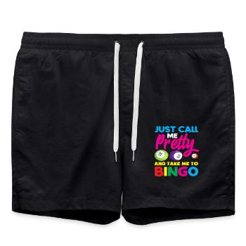 Joueur de bingo Call Me Pretty - Short de bain - noir - Devant - AI Model Male 185 light (185cm)