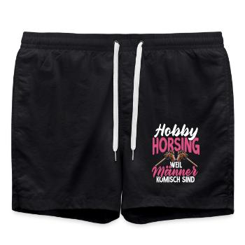 Hobby Horsing Hobby Cheval Cheval Équitation - Short de bain - noir - Devant - AI Model Male 185 light (185cm)