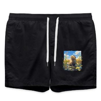 Rat musqué - Short de bain - noir - Devant - AI Model Male 185 light (185cm)
