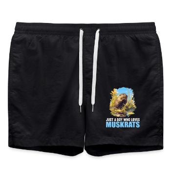 Rat musqué - Short de bain - noir - Devant - AI Model Male 185 light (185cm)