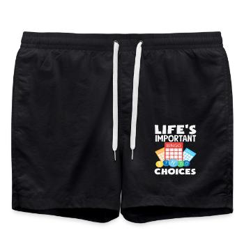 Bingo Player Vital Decisions - Swim Trunks - black - Front - AI Model Male 185 light (185cm)