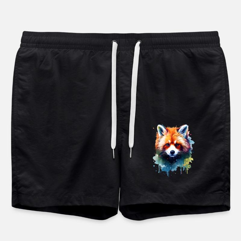 Kleiner Panda - Badeshorts - Schwarz