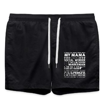 Social Worker My Mama Is A Social Worker - Swim Trunks - black - Front - AI Model Male 185 light (185cm)