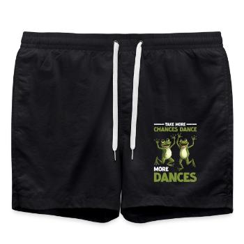 Take More Chances Dance More Dances - Badeshorts - Schwarz - Vorne - AI Model Male 185 light (185cm)