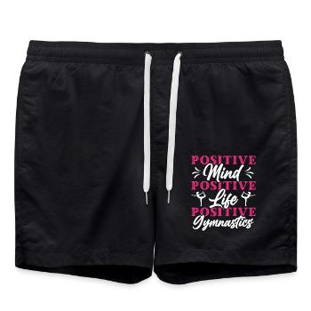 Gymnastik Training Fitness Gym - Badeshorts - Schwarz - Vorne - AI Model Male 185 light (185cm)