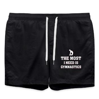 Gymnastik Training Fitness Gym - Badeshorts - Schwarz - Vorne - AI Model Male 185 light (185cm)