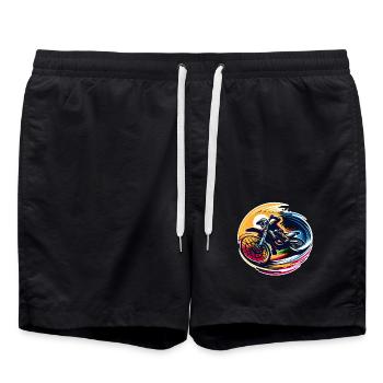 Motocross - Short de bain - noir - Devant - AI Model Male 185 light (185cm)